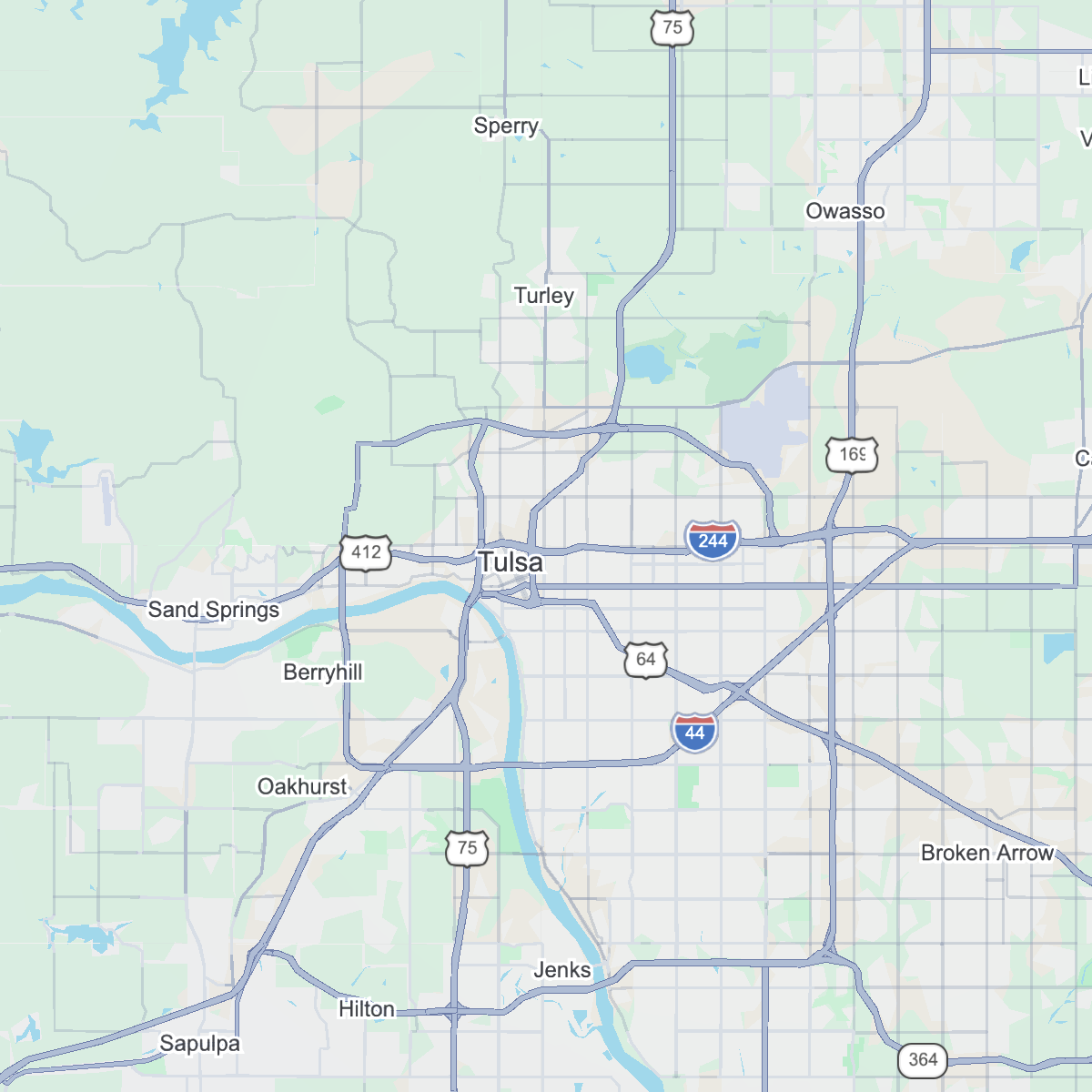 Map of the Greater Tulsa Metropolitan Area